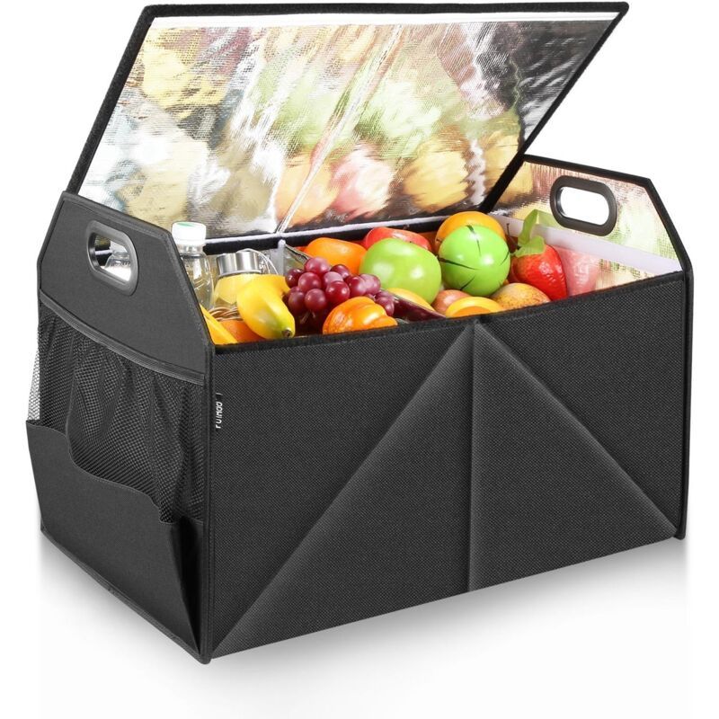 Large Trunk Organizer with Removable and Waterproof Cooler Bag, Durable 600D Nylon Material - Image 1