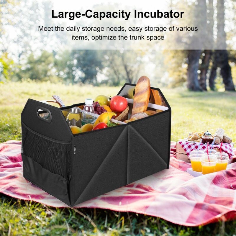 Large Trunk Organizer with Removable and Waterproof Cooler Bag, Durable 600D Nylon Material - Image 2