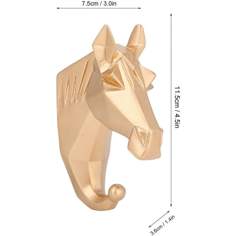 Resin Animal Style Discreet Bathroom Wall Mounted Towel Rack Hat Key Horse Hanger - Image 4