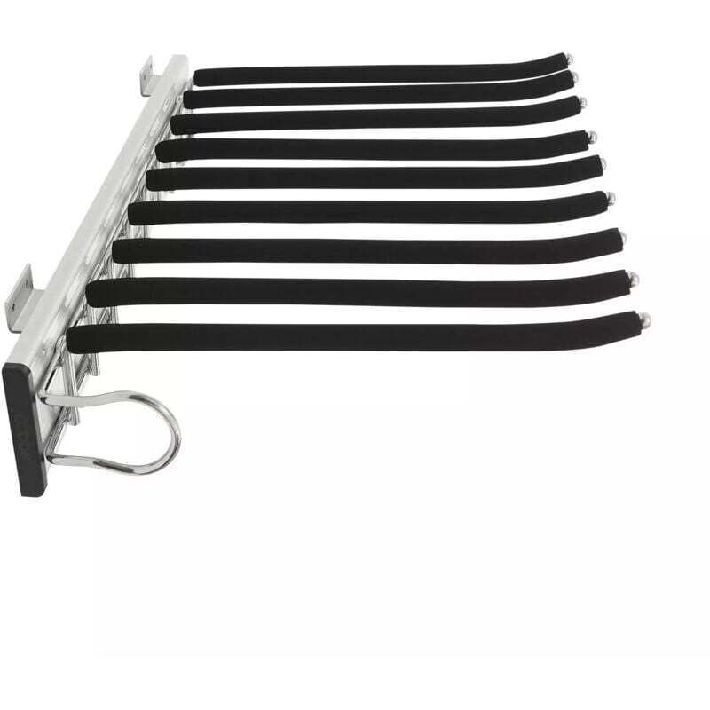 Expandable Trouser Rack, Trouser Hanger, Pant Rack, 9 Scarves, Hanging Rail, Expandable Trousers for Wardrobe, Left Side Mount, 48 cm - Image 1