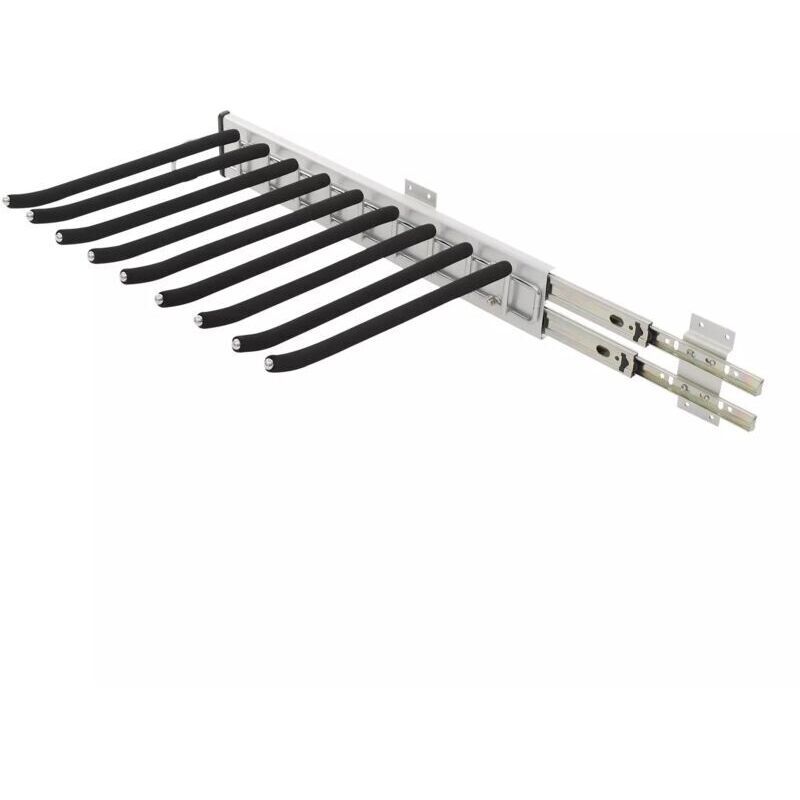 Expandable Trouser Rack, Trouser Hanger, Pant Rack, 9 Scarves, Hanging Rail, Expandable Trousers for Wardrobe, Left Side Mount, 48 cm - Image 4