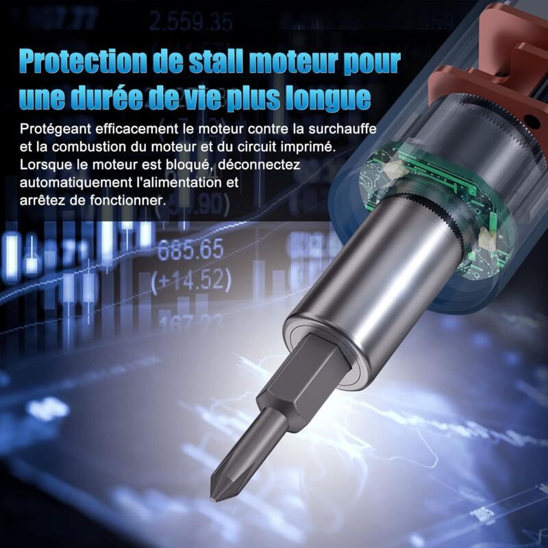 Mini Precision Electric Screwdriver, 0.45-0.65 4N M Torque, Cordless, Electric Precision Screwdriver, 39 in 1 Rechargeable Precision Screwdriver - Image 3