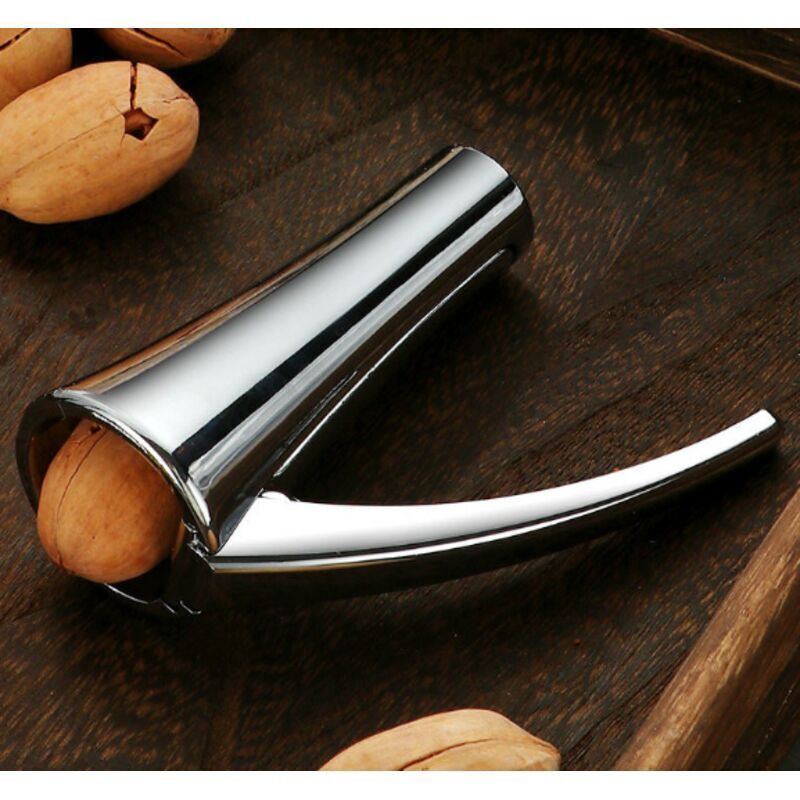 Nutcracker, Fits All Nuts, Minimal Effort to Crack Hard Shells, No Flying Shells and No Pinched Fingers, Silver - Image 3