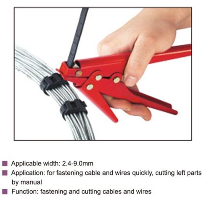 Cable Tie Clamp and Cutter, Cable Tie Pliers Tool - Image 4