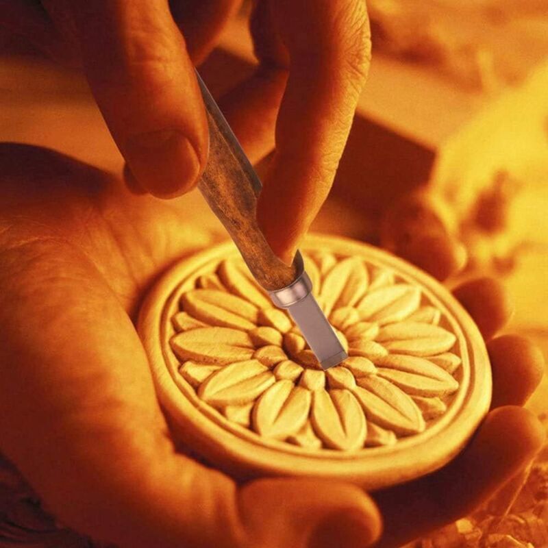 Wood Engraving Tool Kit, Wood Carving Tool, Professional DIY Handmade Wood Chisel Wood Carving Woodworking for Beginners, Engravers and Artists - Image 4