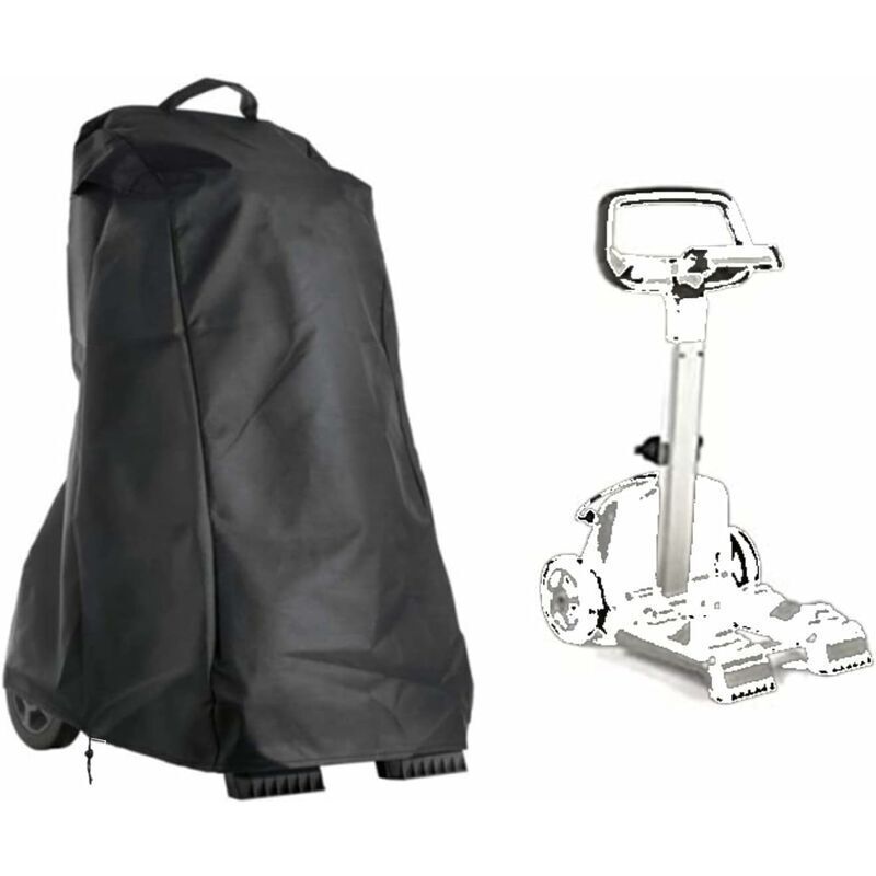 Pool Robot Cover, Garden Pool Cleaner Robot Cover with Handle and Drawstring, Waterproof, 420D Oxford Black, 56 x 66 x 107 cm - Image 1