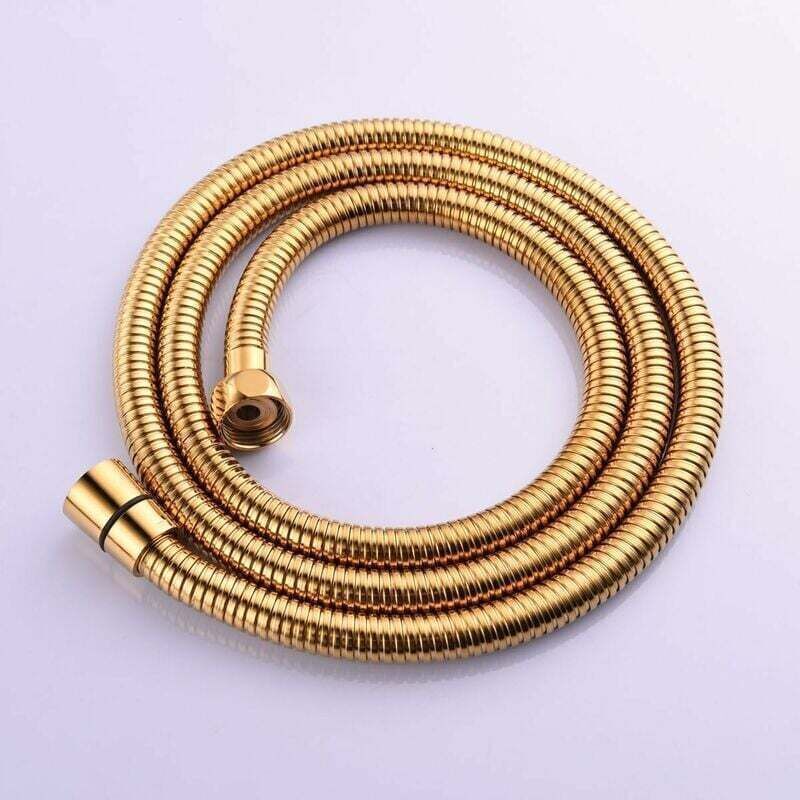Gold Anti-Kink Flexible Shower Hose Stainless Steel with Solid Brass Connector, 1.5 m, 59 Inch - Image 1