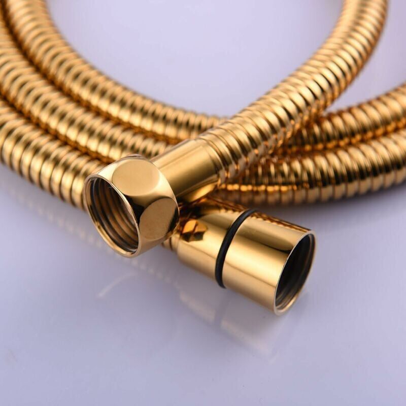 Gold Anti-Kink Flexible Shower Hose Stainless Steel with Solid Brass Connector, 1.5 m, 59 Inch - Image 2