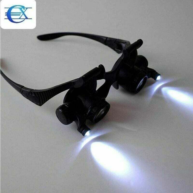 Headband Magnifier Head-Mounted Magnifying Glasses LED Light 10X, 15X, 20X and 25X Magnifications - Image 2