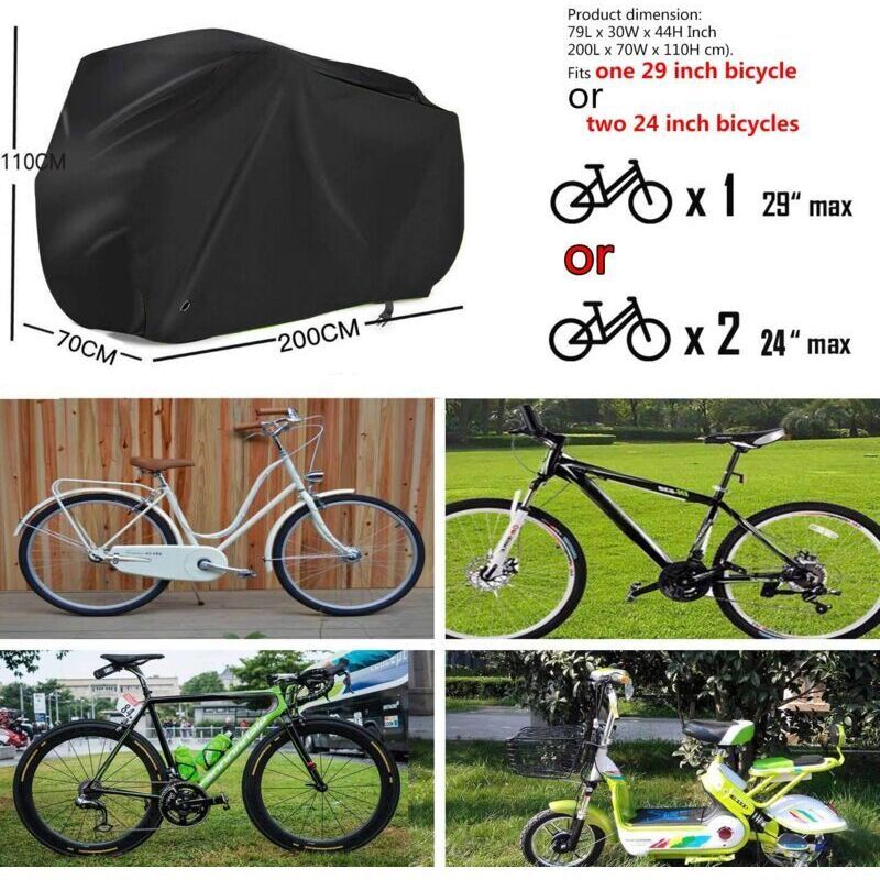 Bike Cover, 210D High Quality Waterproof Bicycle Cover Polyester Oxford, Suitable for Bicycles and Electric Motorcycles and Scooters - Image 3