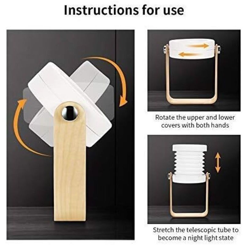 Bedside Lamp Dimmable Touch Light, Portable Bedside Lamps for Bedside Lamp with Portable Nightstand Safe Night Light - Image 4