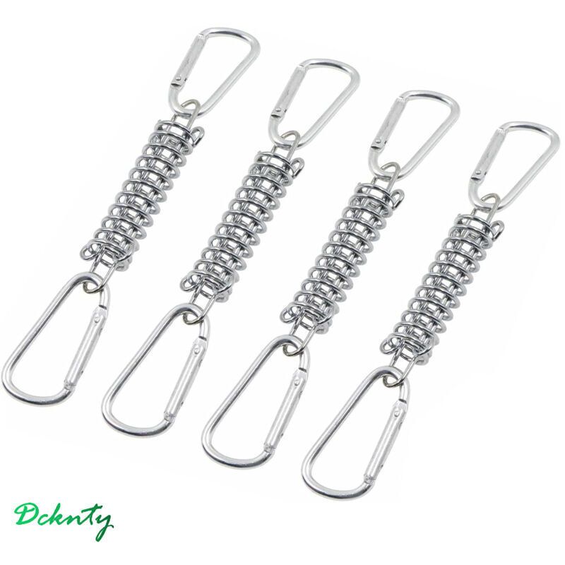 4 Pcs Stainless Steel Tent Spring Buckle, Tent Rope Buckle Spring, for Outdoor Camping, Hiking, Picnic, Camping Awning - Image 1