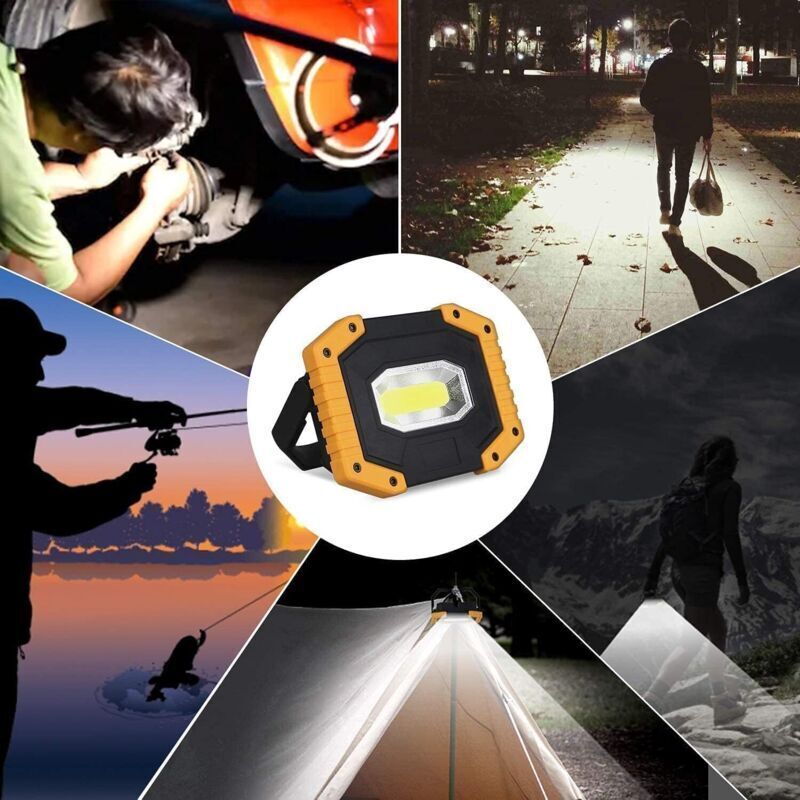 1 Pack Rechargeable LED Floodlight 30W 2000LM Site Floodlight Work Light 3 Modes Portable Lantern USB LED Floodlight for Camping, Construction Site - Image 2