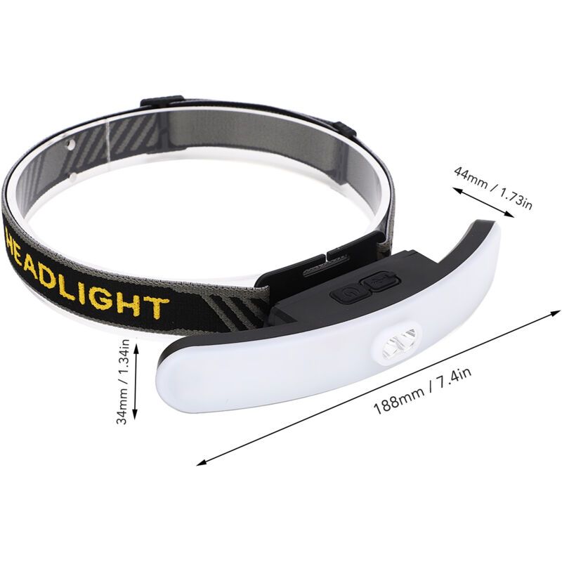 COB Headlamp 6 Lighting Modes USB Charging 2 Switch Modes Super Bright Head Torch for Fishing Running 3.7V - Image 2