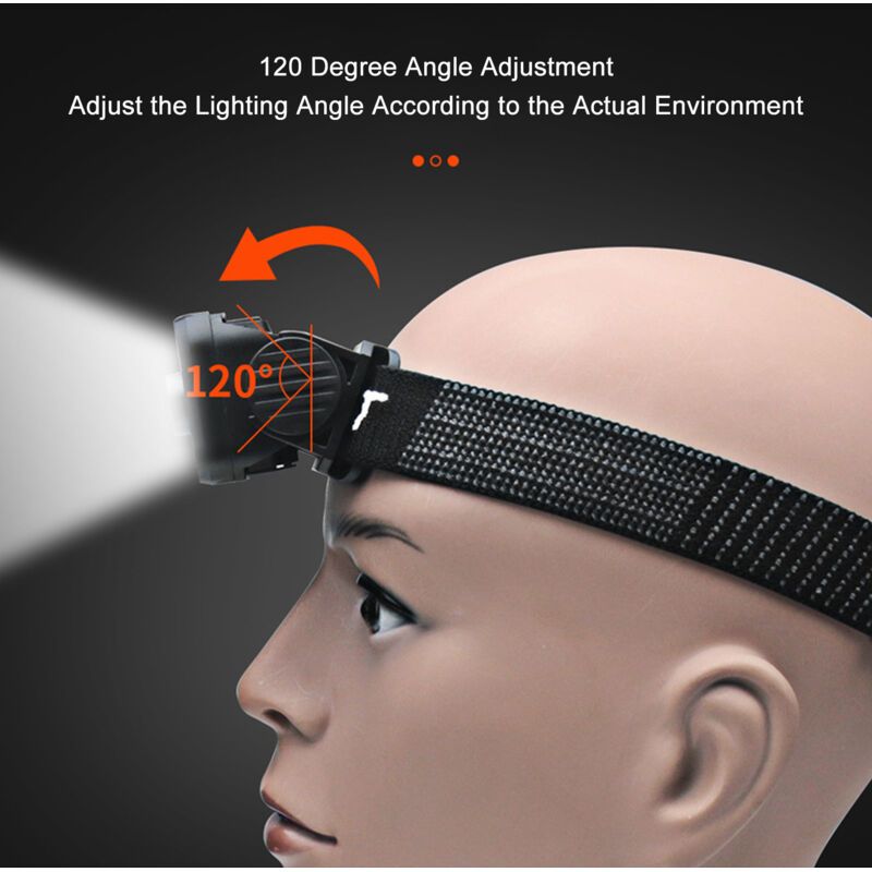 Rechargeable Headlamp with Red Light LED Headlamp for Outdoor Hiking Running Camping Accessories - Image 2