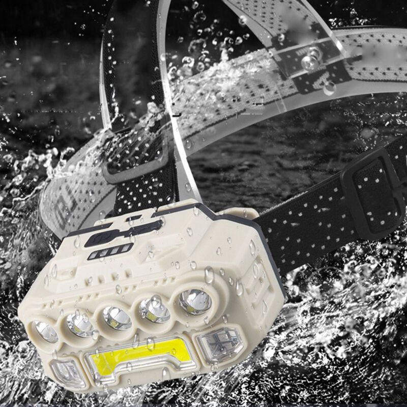 Super Bright USB Rechargeable Headlamp with Motion Sensor Power Indicator Portable Outdoor Headlamp - Image 3