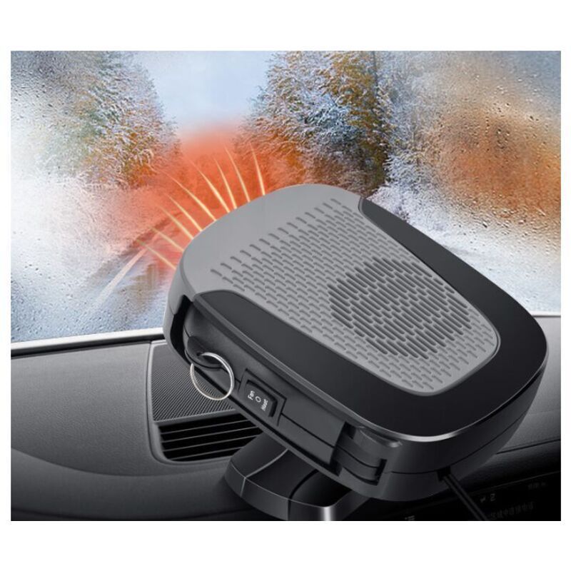 Car Heater 12V 150W Car Portable 2 in 1 Ceramic Heating Cooling Heating Fan Defroster Anti-Fog Universal, 360 Degree Car Heater Fan for Heating - Image 1