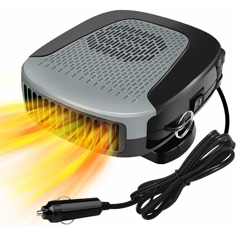 Car Heater 12V 150W Car Portable 2 in 1 Ceramic Heating Cooling Heating Fan Defroster Anti-Fog Universal, 360 Degree Car Heater Fan for Heating - Image 2