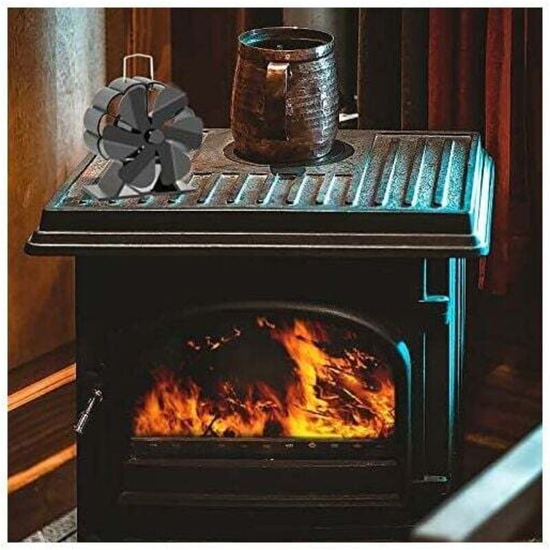 Mini Stove Fan Quiet Heat Circulation Fan Wood Burner Fan Wood Burner Eco Fire Fan - Image 2