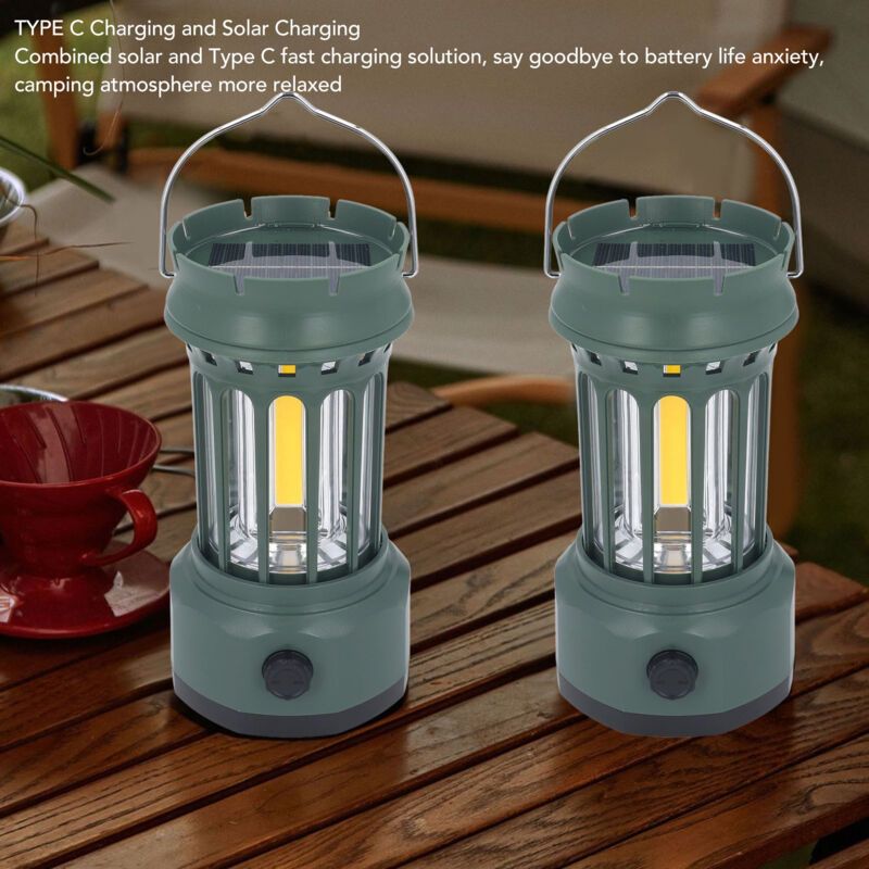 Professional Vintage Solar Camping Lantern, Rechargeable Waterproof Camping Lights, Hanging Tent Lights for Outdoor Camping - Image 3