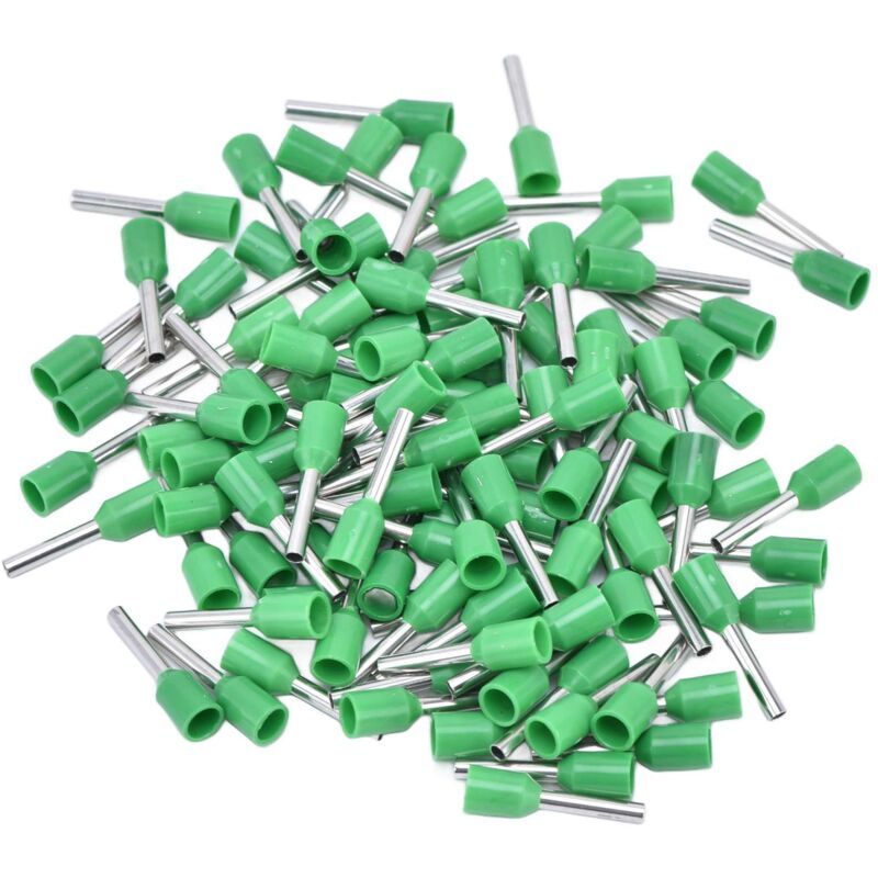 1000 Pcs Insulated Electrical Pin Crimp Terminals 16 AWG Cord End Connectors Kit E1510 Green - Image 1