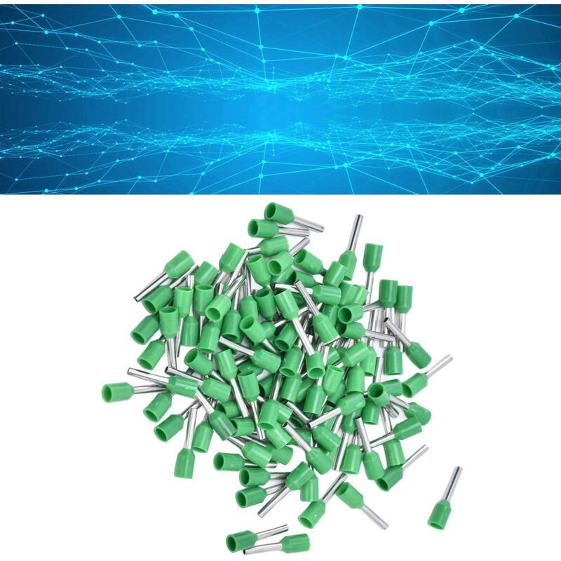 1000 Pcs Insulated Electrical Pin Crimp Terminals 16 AWG Cord End Connectors Kit E1510 Green - Image 2