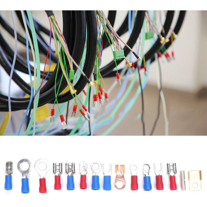 300 Pcs Cold Pressed Pre-Insulated Round Terminals Electrical Wire Terminal Connector - Image 2