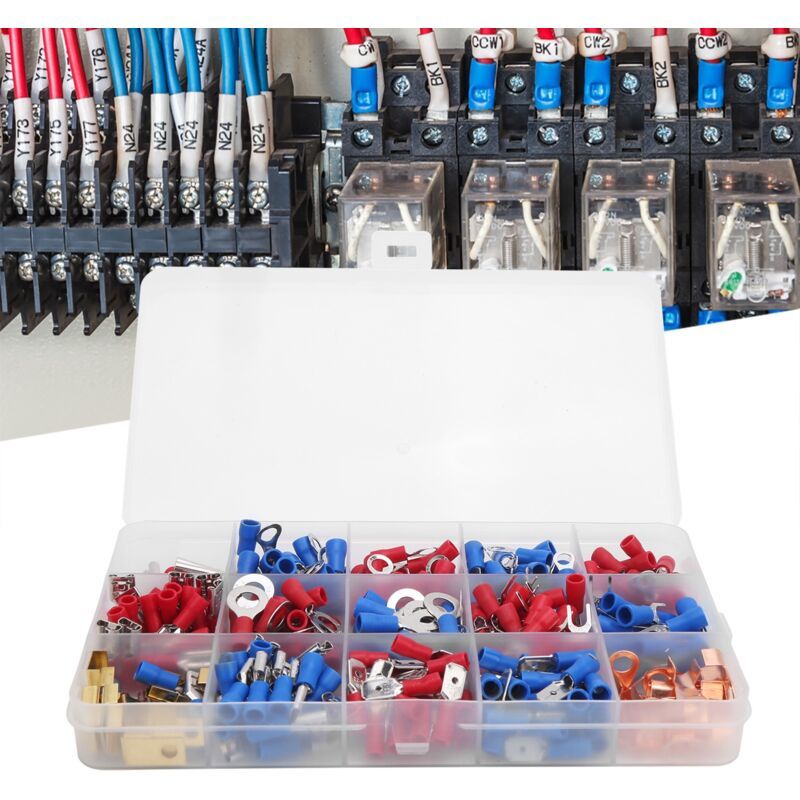 300 Pcs Cold Pressed Pre-Insulated Round Terminals Electrical Wire Terminal Connector - Image 3