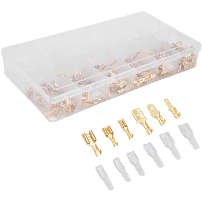 450 Pcs Wire Crimp Terminal Block Male Female Quick Splice Connectors for Batteries - Image 2