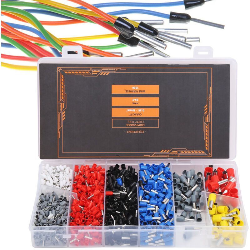 1200 Pcs Wire Ferrules Crimping Cold Pressed Terminal Industrial Electrical Accessories - Image 3