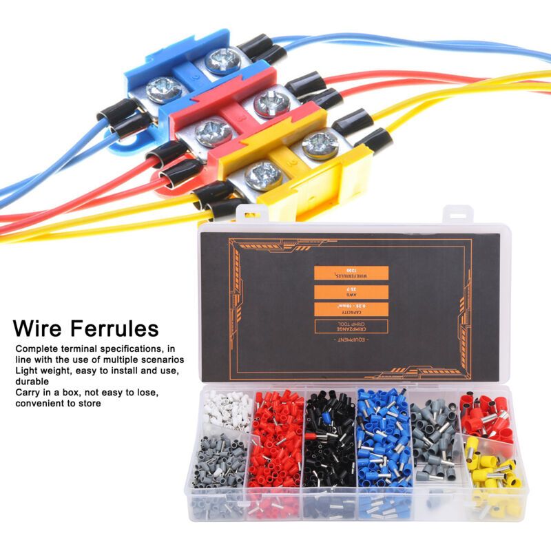1200 Pcs Wire Ferrules Crimping Cold Pressed Terminal Industrial Electrical Accessories - Image 4
