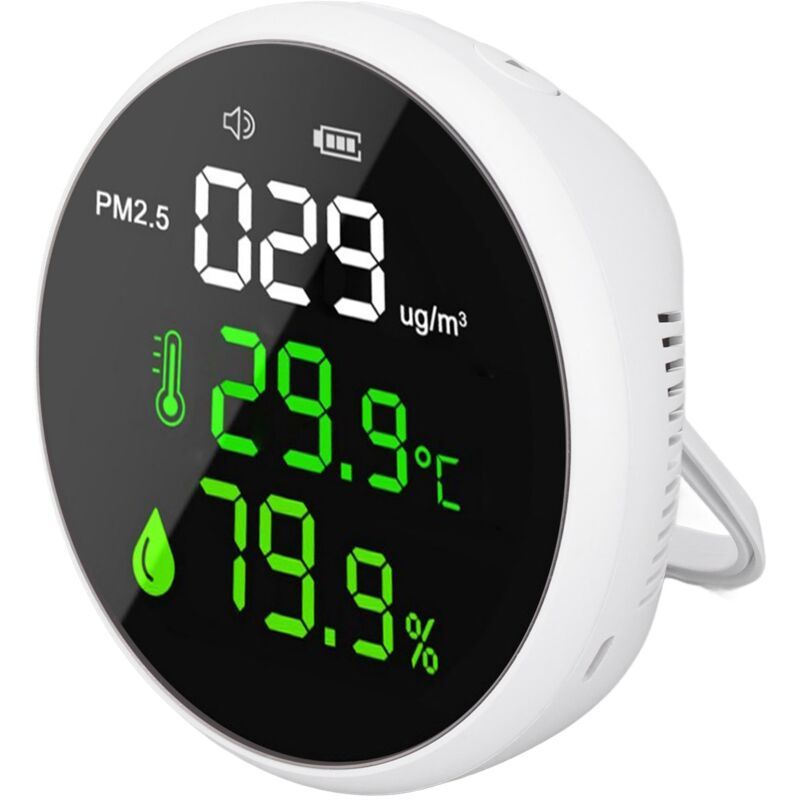 Indoor Air Quality Monitor PM2.5, Mini Portable Smart Sensor, Temperature and Humidity Tester - Image 1