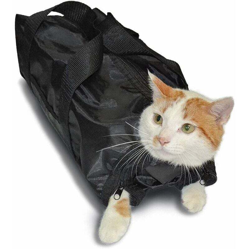 Cat Grooming Bag, Durable and Versatile Cat Restraint Bag to Keep Cats Safe During Grooming and or Bathing - Image 1