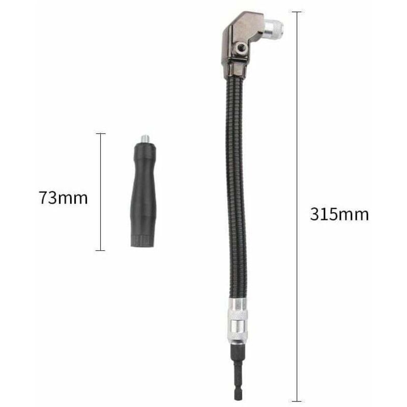 1 4 Flexible Right Angle Drill Screwdriver Attachment for Woodworking - Image 2