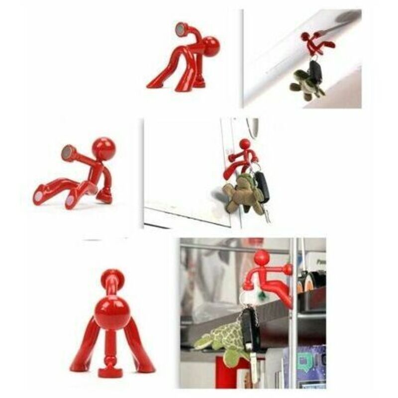 4 Pcs 4 Colors, Heavy Duty Magnetic Key Hooks with Wall Mounts - Image 2