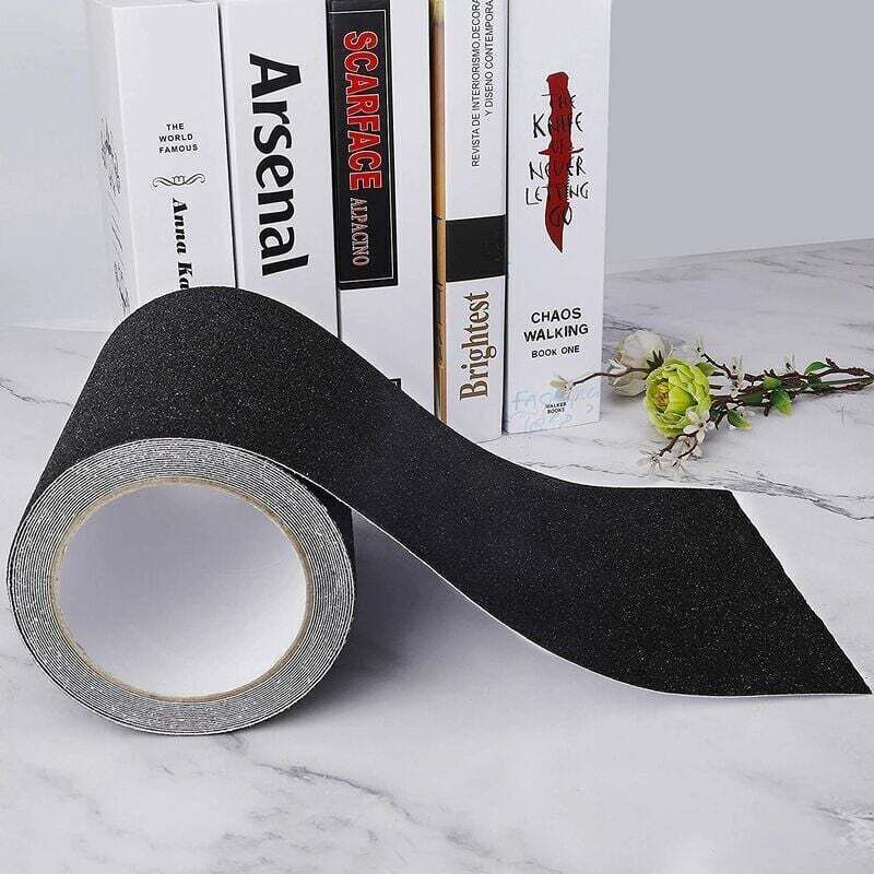 Anti-Slip Tape, Adhesive for Stairs, Friction, Abrasive for Safety, Stepladder, Indoor, Outdoor, High Traction, Black, 15 cm x 5 m - Image 4