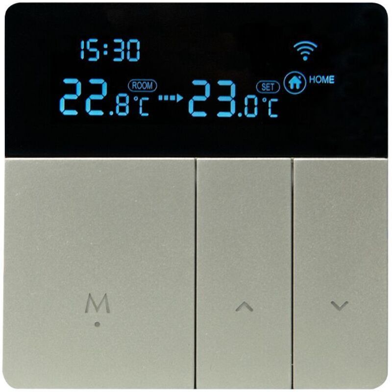 Smart Thermostat Heating Thermostat Electric Floor Heating Thermostat 16A WiFi Electric Floor Heating Thermostat Gray - Image 1