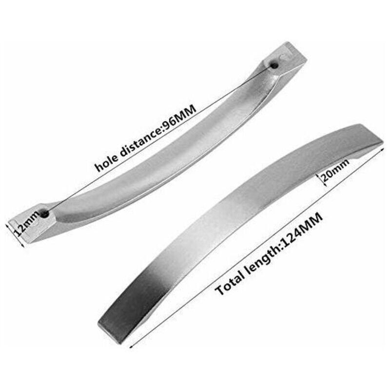 16 Pack Kitchen Cabinet Handles, Chrome, Brushed Nickel Door Handles Kitchen Handle Stainless Steel Kitchen Handle 96 mm - Image 2