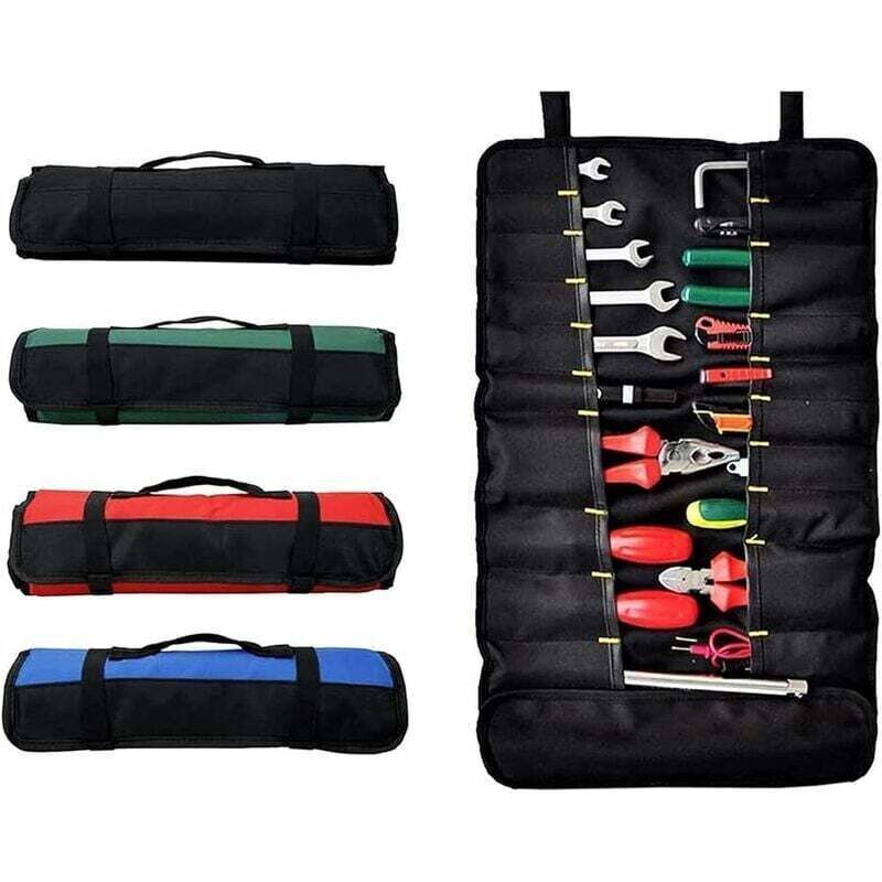 Roll-up Tool Bag with 38 Pockets, Tool Storage Bag, Screwdriver Bag, Ideal for Outdoor Use, Blue - Image 1