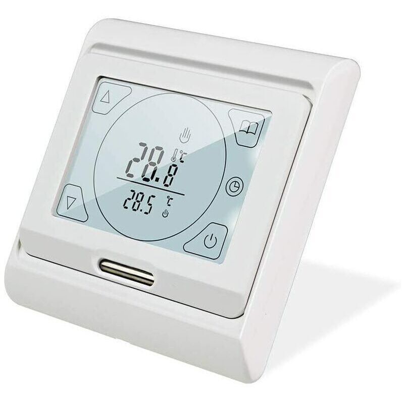 16A Programmable Electric Underfloor Heating Thermostat with Sensor Digital Room Thermostat Underfloor Heating Controller LCD Touch Screen - Image 2