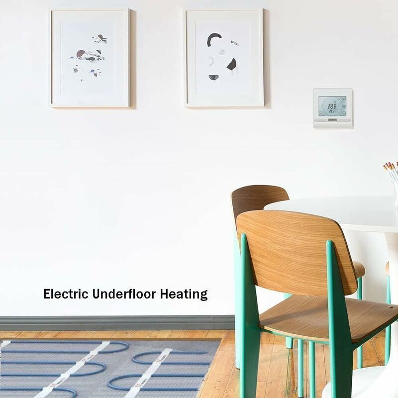 16A Programmable Electric Underfloor Heating Thermostat with Sensor Digital Room Thermostat Underfloor Heating Controller LCD Touch Screen - Image 3