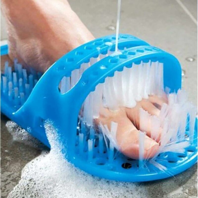 2 Pcs Shower Foot Scrubber, Day and Shower Foot Brush Bathroom Foot Massager Slippers Cleaner with Non-Slip Suction Cups for Shower SPA Massage - Image 4
