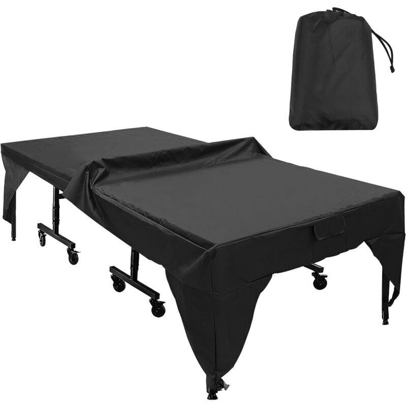 Waterproof Dustproof Table Tennis Cover Black, Black, 280 x 153 x 73 cm - Image 1