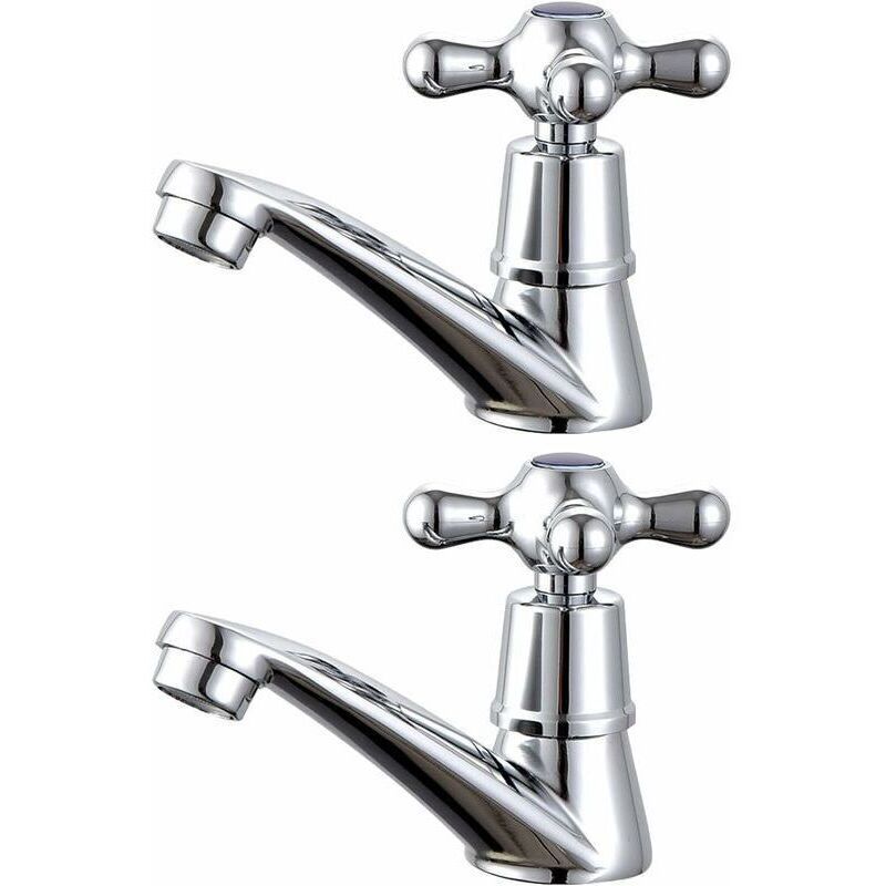 1 Pair Bathroom Sink Faucet Hot and Cold Basin Faucet - Image 1