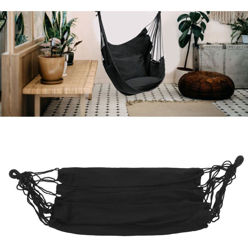 Hanging Hammock Chair up to 330 Lbs Thick, Hammock Chair, Hanging Rope Swing for Outdoor Camping, 39.4 x 51.2 Inch - Image 1