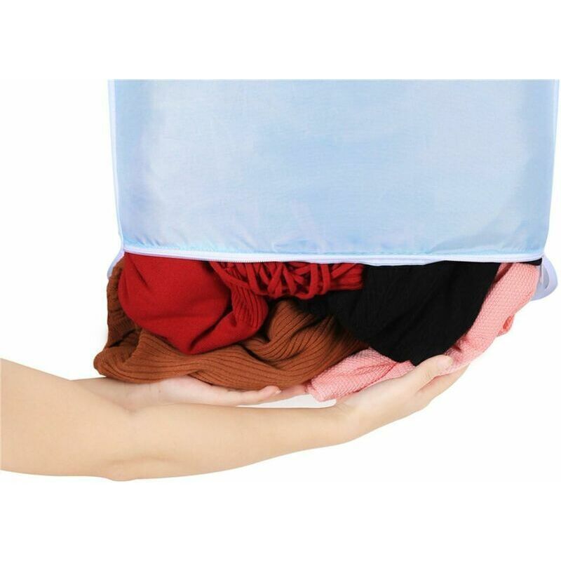 2 Pcs Hanging Laundry Basket Laundry Bag Holder Laundry Collector Bag Organizer for Bedroom Bathroom, Dark Grey - Image 3