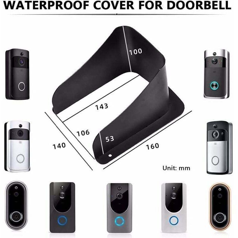 Doorbell Cover, Waterproof Metal Cover Wireless Doorbell for Video Camera, Chime Button, Wireless Doorbell Ring - Image 2