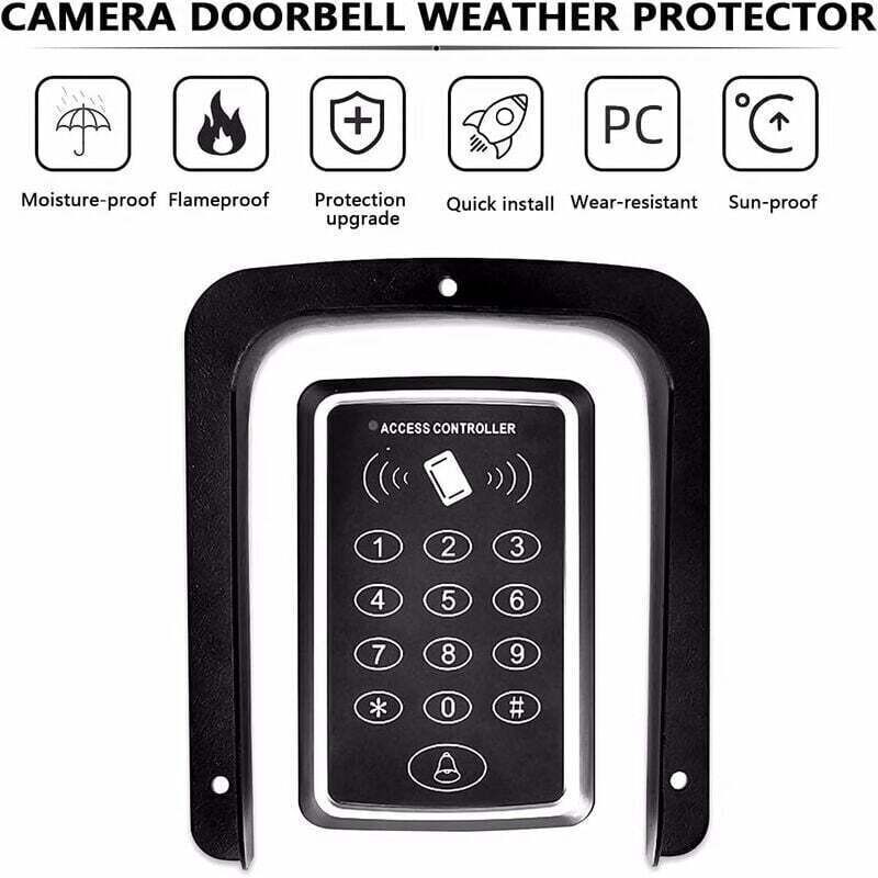 Doorbell Cover, Waterproof Metal Cover Wireless Doorbell for Video Camera, Chime Button, Wireless Doorbell Ring - Image 3