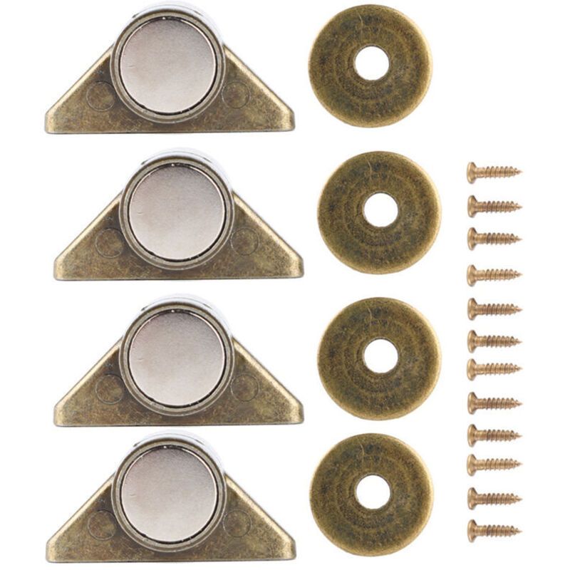 4 Pcs Zinc Alloy Magnetic Door Catch Vintage Zinc Alloy Cabinet Hardware Green Bronze - Image 4