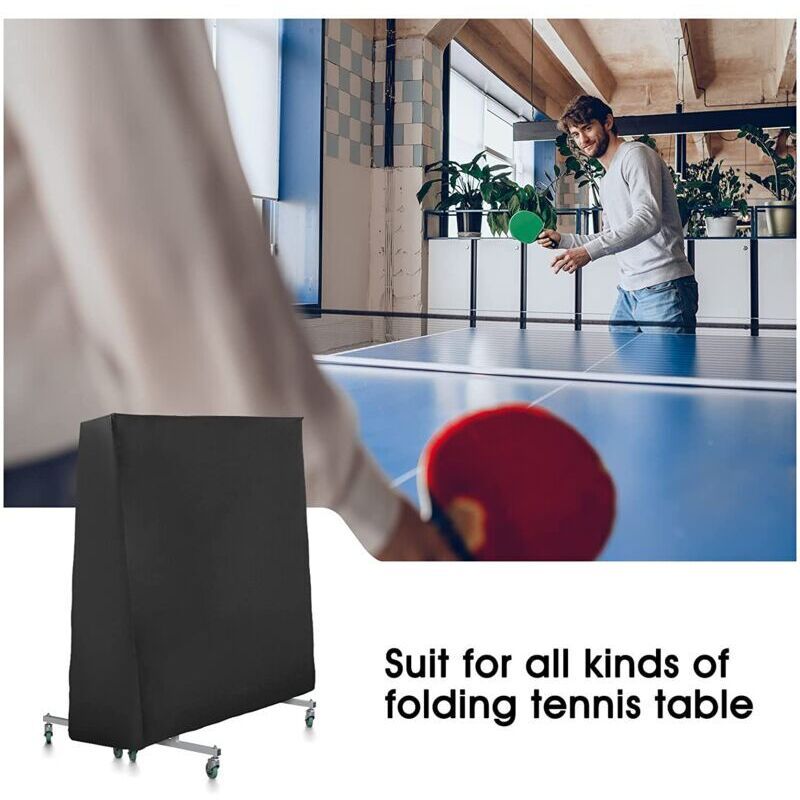 Table Tennis Table Cover, Waterproof Ping Pong Table Cover for Outdoor and Indoor, Anti-UV and Windproof, 165 x 70 x 185 cm - Image 2